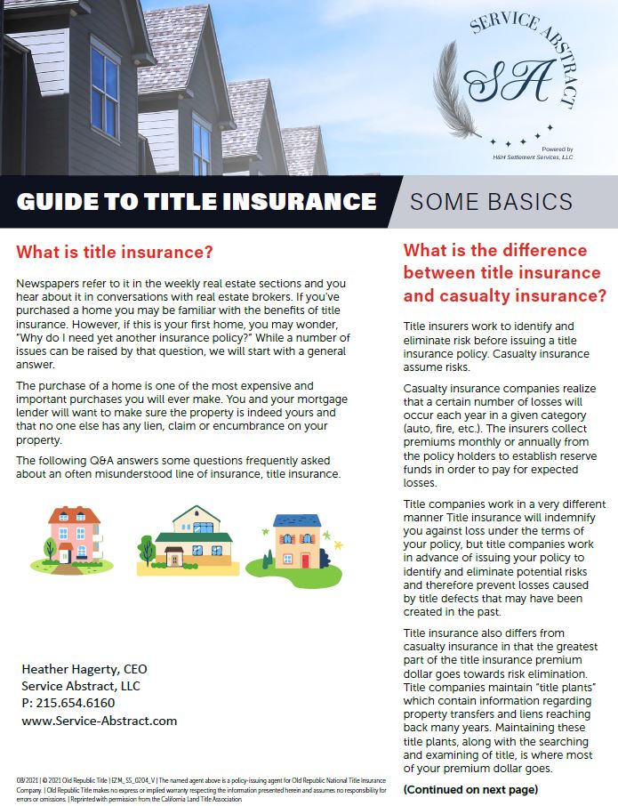 Guide to Title Insurance in PA